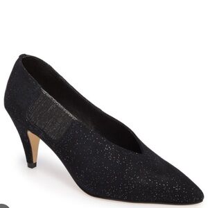 Free People Florence suede glitter pump in size 39